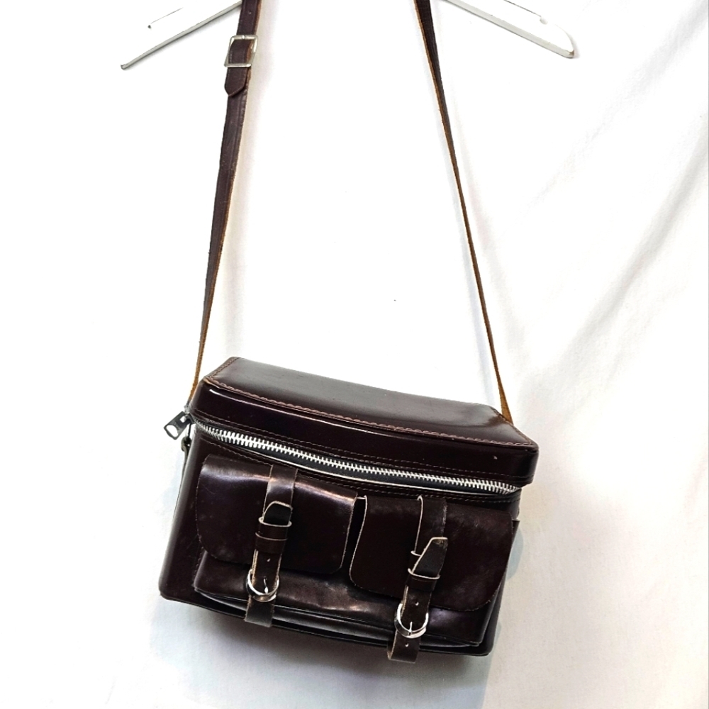 Dark Brown Leather Shoulder Bag